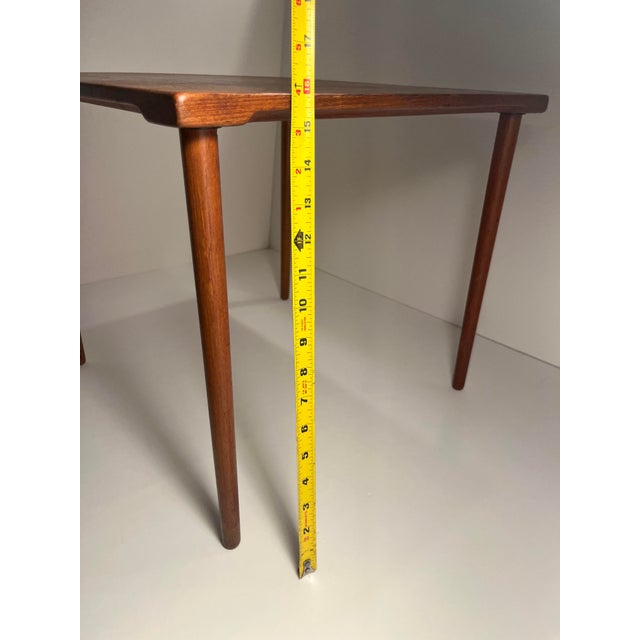 1960s Set of 2 Mid-Century Modern John Stuart Side Walnut Tables Made in Denmark For Sale - Image 12 of 12