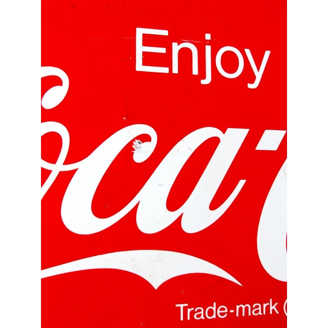 1970s Vintage Coca-Cola Sign For Sale - Image 5 of 13