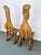 Brown Pair of 1980 Andrew Willner Figure Chairs/Signed and Dated For Sale - Image 8 of 12