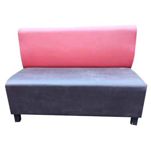 Vintage Bistro Bench Sofa in Skai For Sale
