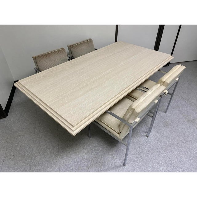 Minimalist Milo Baughman-Style Chrome Armchairs, Set of 4 For Sale - Image 11 of 13