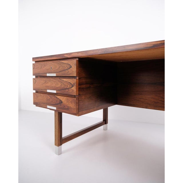 Mid-Century Model EP401 Desk in Rosewood attributed to Eigil Petersens Møbelfabrik, 1960s For Sale - Image 13 of 15