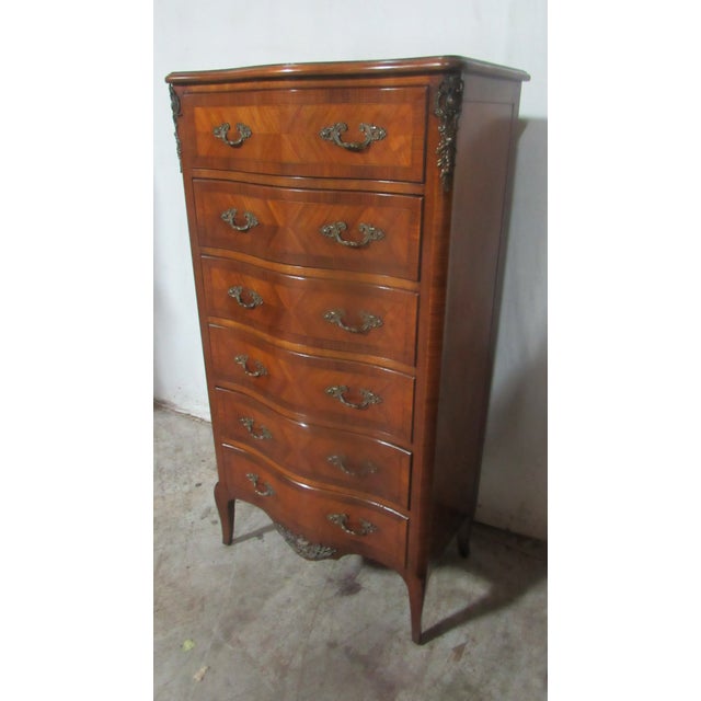 French 1980s John Widdicomb Chest of Drawers Lingerie Chest French For Sale - Image 3 of 12