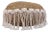 Raffia Macrame Fringed Pouf For Sale