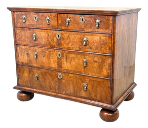 Queen Anne Walnut Chest of Drawers, 1710s