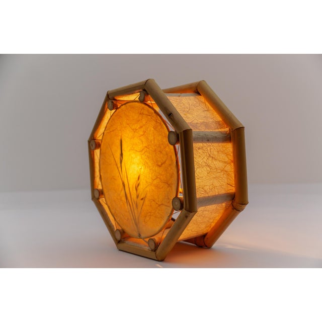 Mid-Century Modern Japanese Wall Lamp in Bamboo and Rice Paper, 1960s For Sale - Image 9 of 12