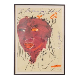 1989 Luciano Castelli Montreux Jazz Festival Poster For Sale