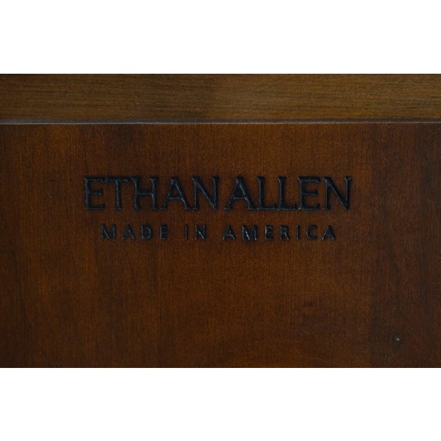 Pair Ethan Allen Cherry Round End Tables For Sale - Image 11 of 12