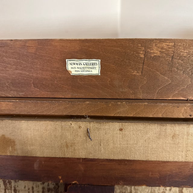 Vintage Rustic River Scene Landscape Oil Painting on Canvas ~ Signed For Sale - Image 12 of 12