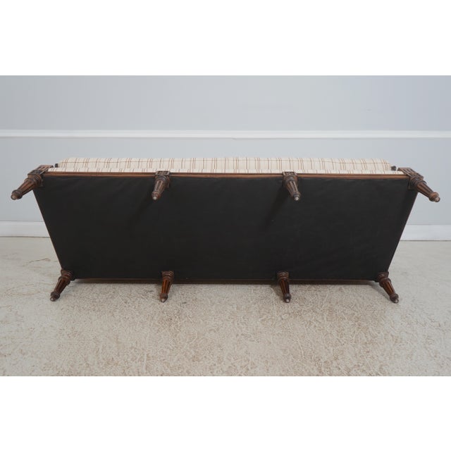 Ethan Allen French Louis XVI Style Mahogany Upholstered Large Sofa For Sale - Image 17 of 18