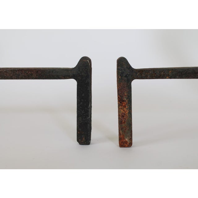 Pair of Vintage Cast Iron Horse Head Andirons For Sale - Image 12 of 13