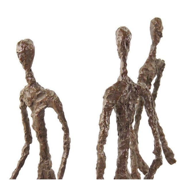Modern Dark Patinated Figurative Sculpture, Bronze For Sale - Image 6 of 8