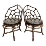 1950s Tommi Parzinger and Henry Olko for Willow and Reed Dining Chairs Labeled - Set of 2 For Sale