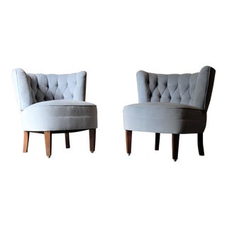 1940s Swedish Lounge Chairs Attributed to Otto Schulz - a Pair For Sale