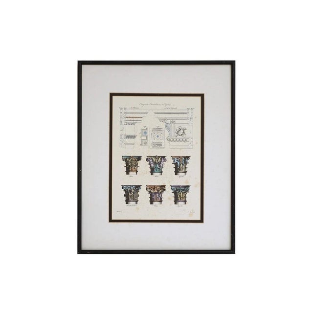 Early 20th Century Architectural Framed Engravings Roman Column - Set of 3 For Sale - Image 4 of 7