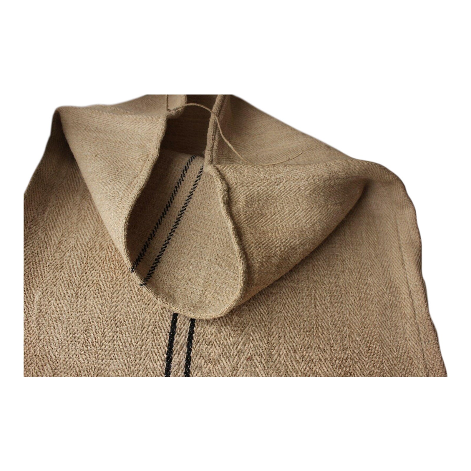 Antique Grain Sack Vintage Grainsack Old Linen Hemp Black Monogram