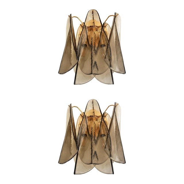 Modern Smoked-Fumè Rondini Murano Wall Sconces by Simoeng, Set of 2 For Sale - Image 10 of 10