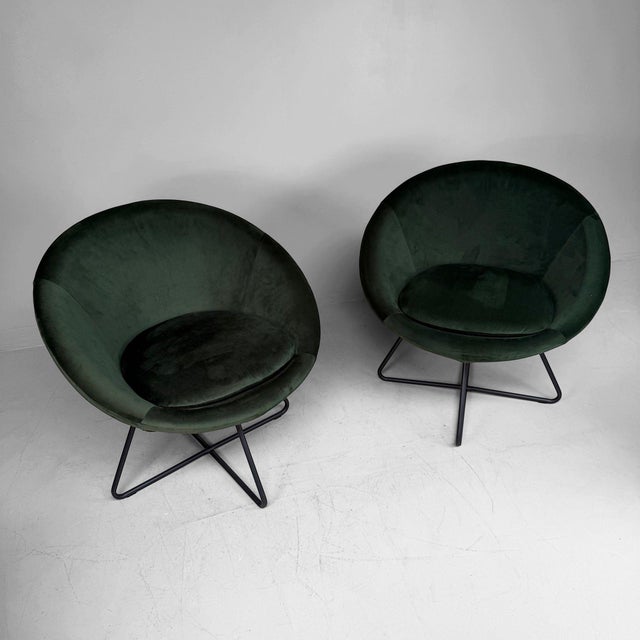 Green Velvet Lucena Lounge Chair, 2000s For Sale - Image 4 of 9