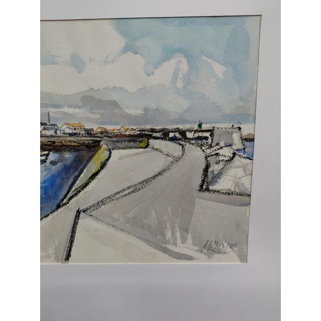 Contemporary Michel Roubille, Ile d'Yeu, 2000, Watercolor For Sale - Image 3 of 7