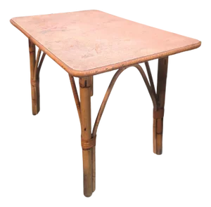 Vintage Rattan Auxiliary Table
