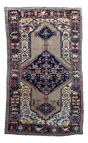 Antique Bidjar Rug, 1890s