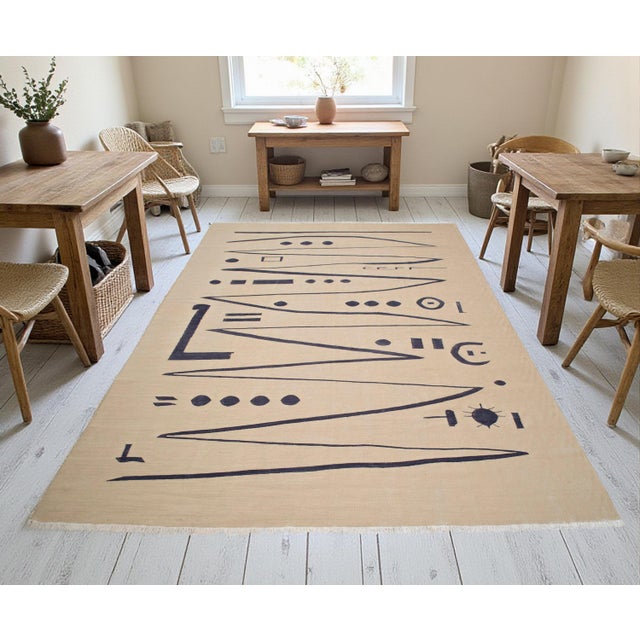 Contemporary Paul Klee - Heroic Strokes of the Bow - Inspired Silk Hand Woven Area - Wall Rug 6′5″ × 10′ For Sale - Image 3 of 17