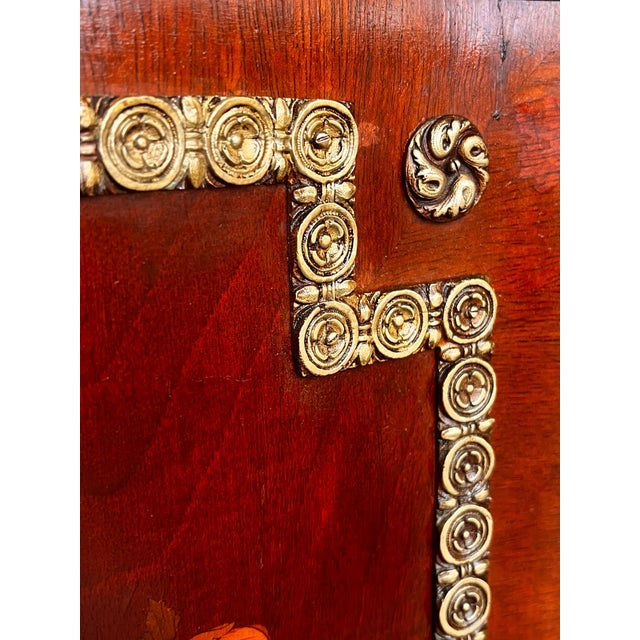 Late 19th Century Louis XV-Style Buffet with Floral Marquetry with drawer and door For Sale - Image 10 of 18