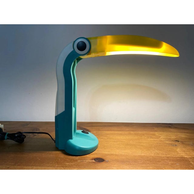 1980s Vintage Children's Tucan Table Lamp attributed to H.T. Huang, 1980s For Sale - Image 5 of 9