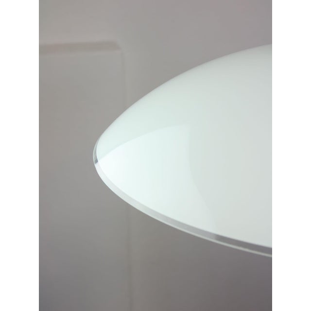 Mid-Century Italian Saucer Glass and Brass Pendant Lamp For Sale - Image 12 of 16