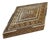 Antique Middle Eastern Marquetry Jewelry Box With Brass Inlay, Circa 1920 For Sale