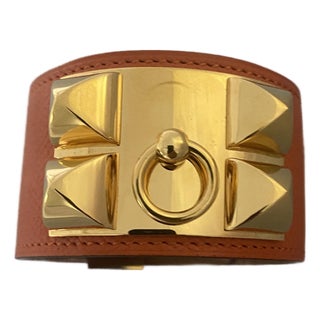 Hermes Collier De Chien Bracelet With Pyramid Studs For Sale