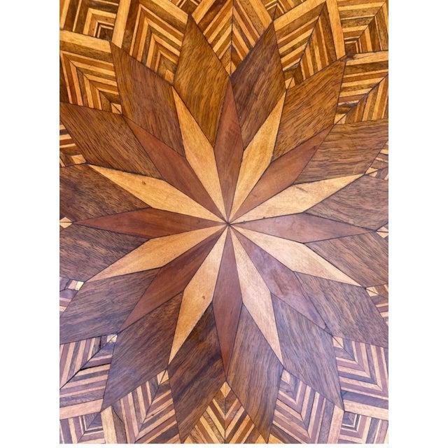 Antique Italian Walnut Maquetry Oct Tableaganal Pedestal For Sale In Los Angeles - Image 6 of 9