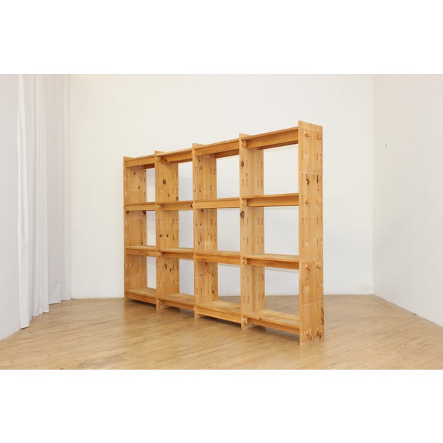 Vintage Modular Pine Shelves- Constructivist Knockdown For Sale - Image 9 of 9