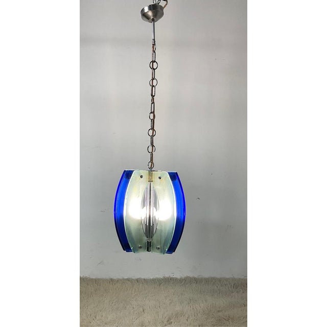 Three Lights Hanging Lamp from Fontana Art, 1970 For Sale - Image 12 of 18