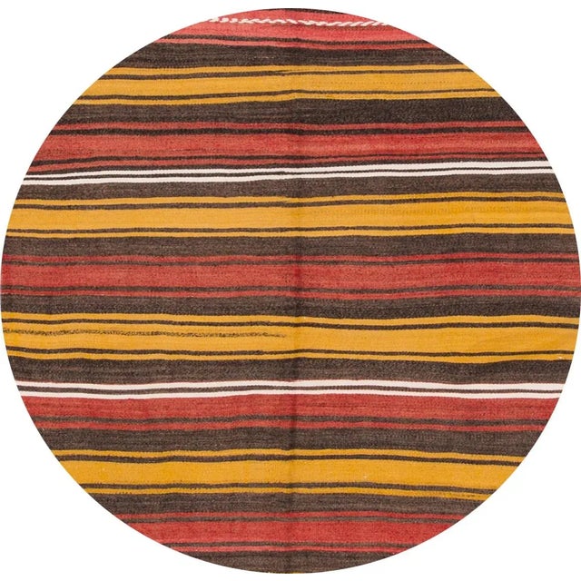 Mid-20th Century Vintage Turkish Kilim Rug, 4'11" X 6'5" For Sale In New York - Image 6 of 7