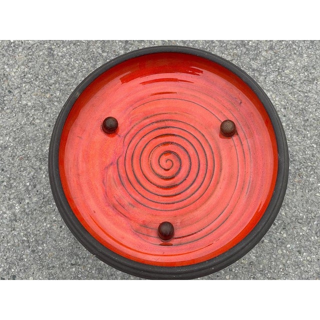 1960s Mid-Century Modern Ceramic Flower Table with Teak Legs, 1963 For Sale - Image 5 of 10