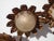 Large 1960's Hollywood Regency Wall Light Gilt Gold Tole Five Arm Sunflower Made Italy For Sale - Image 10 of 12