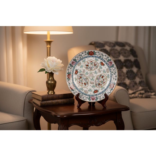 Vintage 11" Hand-Painted "Gold Imari" Japanese Porcelain Charger Plate For Sale - Image 11 of 11