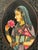 Mid 20th Century Bani Thani Indian Mona Lisa Diptych Hand Painted Original Oil Painting 24x18” For Sale - Image 5 of 11