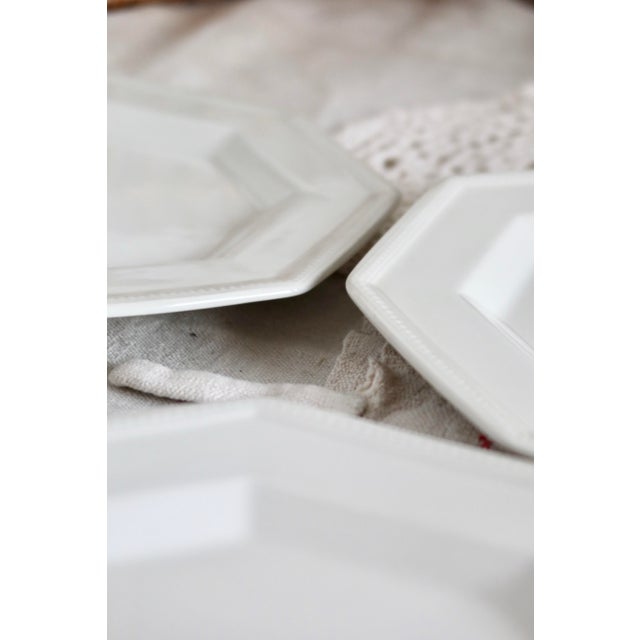 Vintage Octagonal Beaded Flat Dessert Plates by Johnson Brothers, 1980s, Set of 6 For Sale - Image 3 of 10
