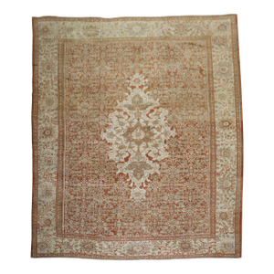 Antique Oversize Square Persian Mahal Sultanabad Rug