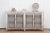 Farmhouse Antique White Lattice Sideboard For Sale - Image 9 of 9