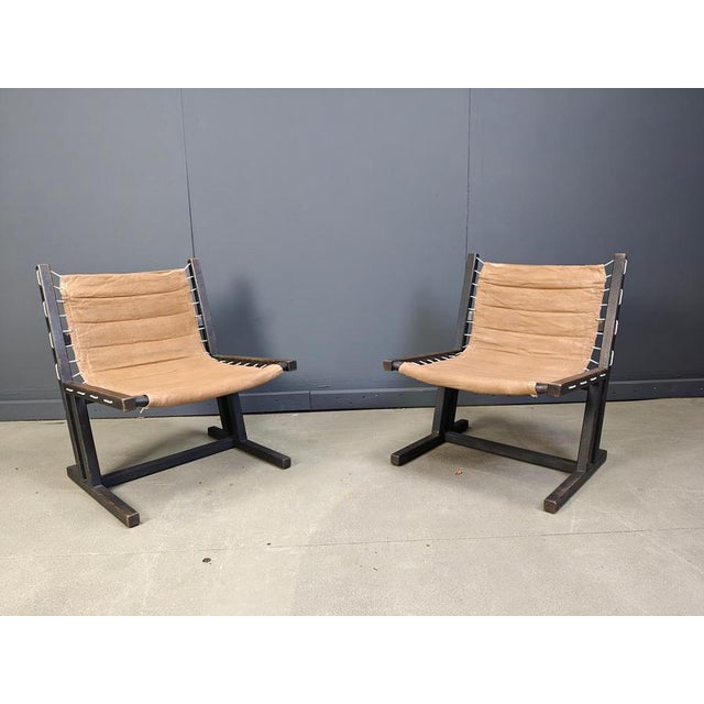 Canvas & Rope Lounge Chairs from Casala, West Germany, 1970s, Set of 2 For Sale - Image 11 of 13