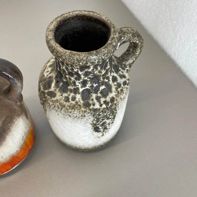 Vintage Pottery Fat Lava Multicolor Vases from Scheurich, Germany, Set of 5 For Sale - Image 12 of 18