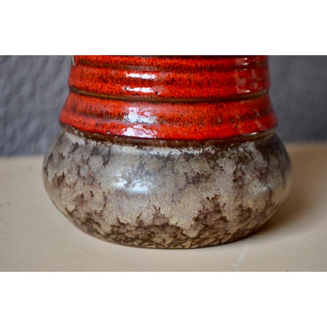Mid-Century Modern Fat Lava Vase from Strehla, 1960s For Sale - Image 3 of 8