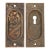Pair of Antique 4.75 In. Eastlake Brass Pocket Door Pulls For Sale