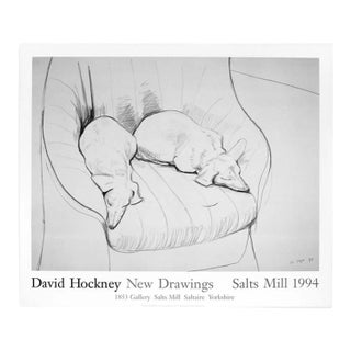 David Hockney Black and White Dogs Official Poster For Sale