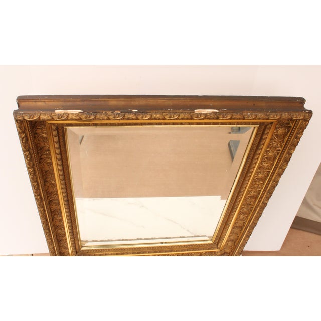 Antique Louis Philippe French Style Gilded Beveled Mirror/27.25" For Sale In Los Angeles - Image 6 of 7