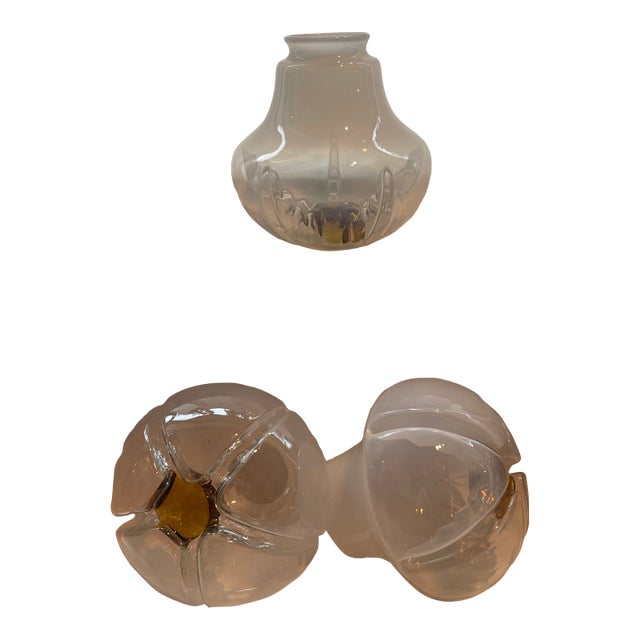 1960s 3 Hand-Blown Glass Shades for Mazzega by Carl Nason Mid-Century For Sale