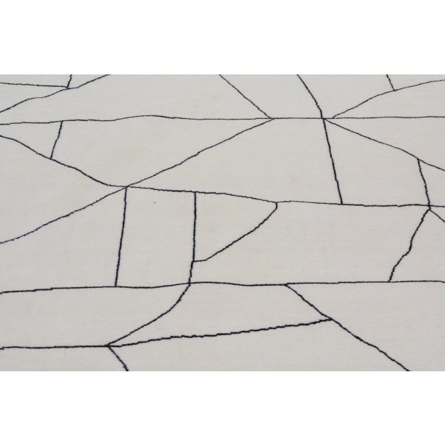 Moroccan Moroccan Beni Ourain Hand Knotted Wool Rug, 10'x14' For Sale - Image 3 of 6